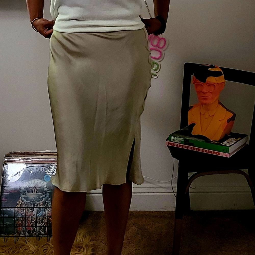 Anine Bing Cream Midi Skirt